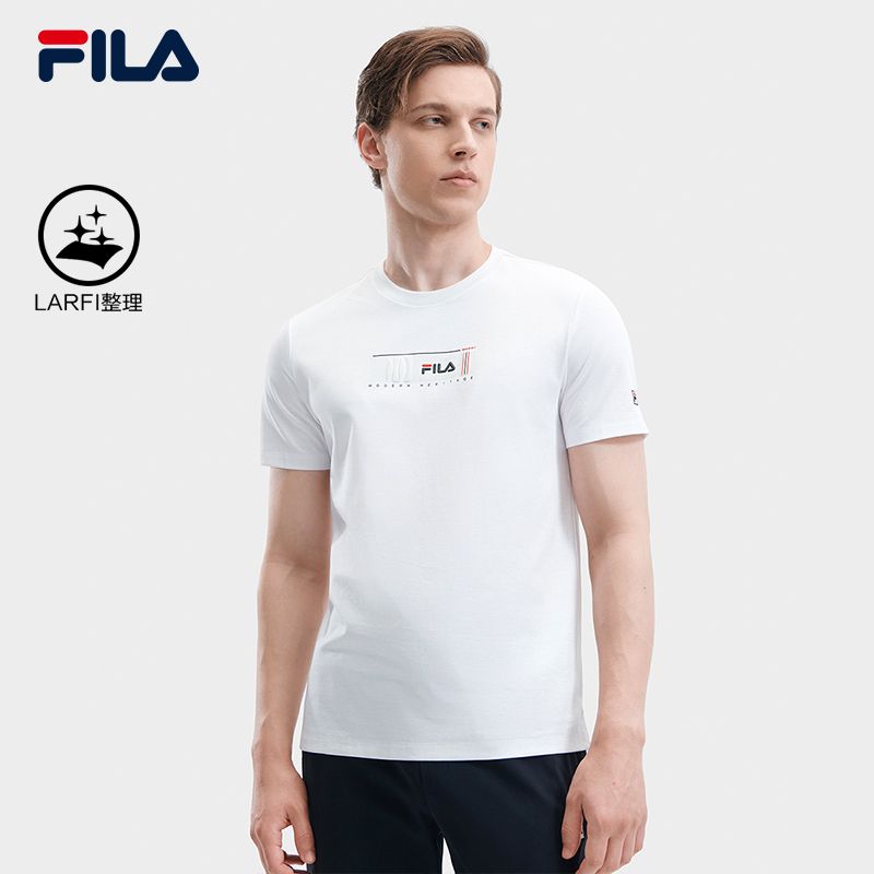 FILA斐乐短袖男士运动亲肤舒适T恤男装夏时尚休闲短袖F11M421110A