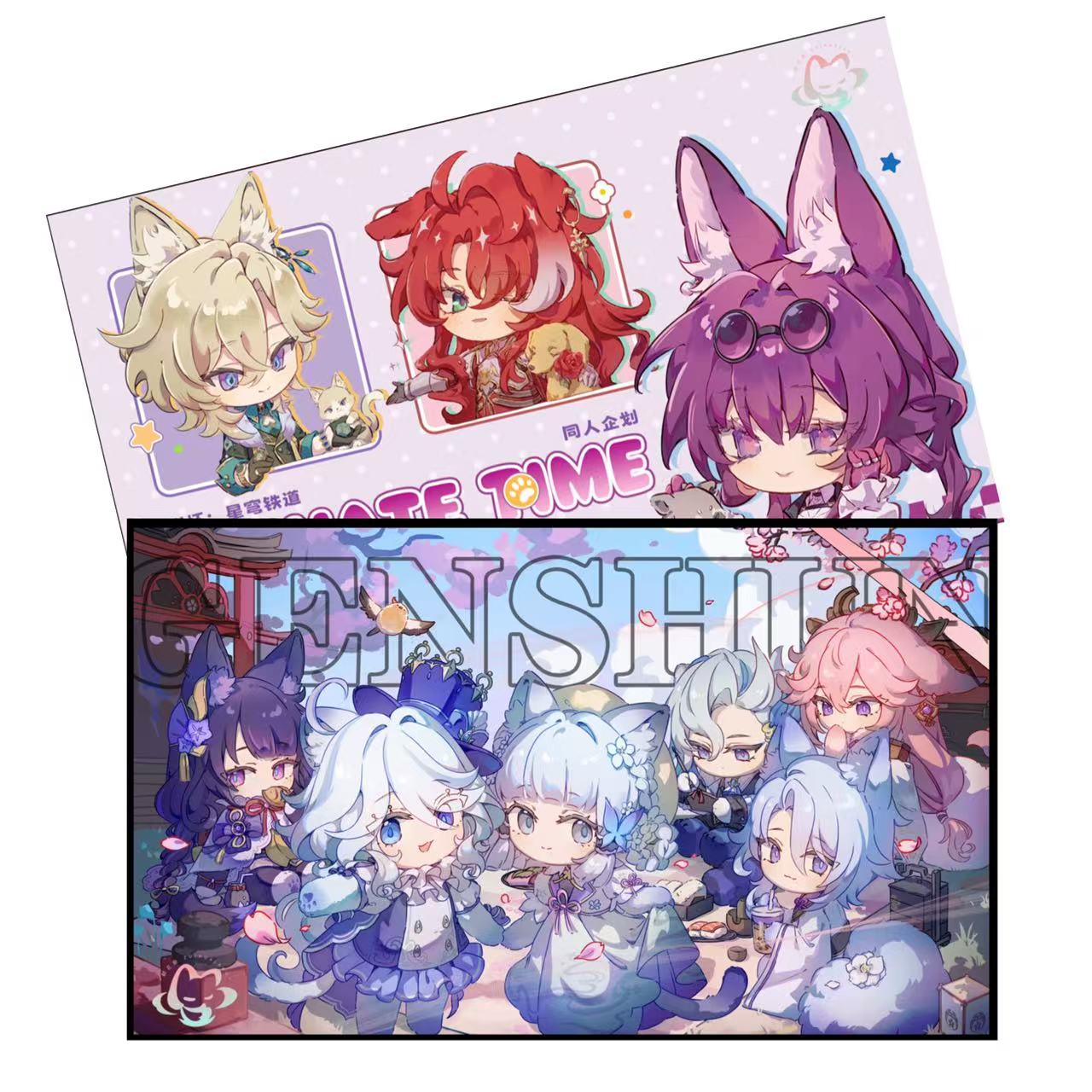 【咪兔】醉花廊原神崩铁第一弹票根周边明信片透卡二次元