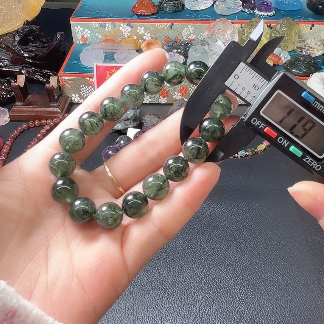 锦***程手链水晶未镶嵌绿发