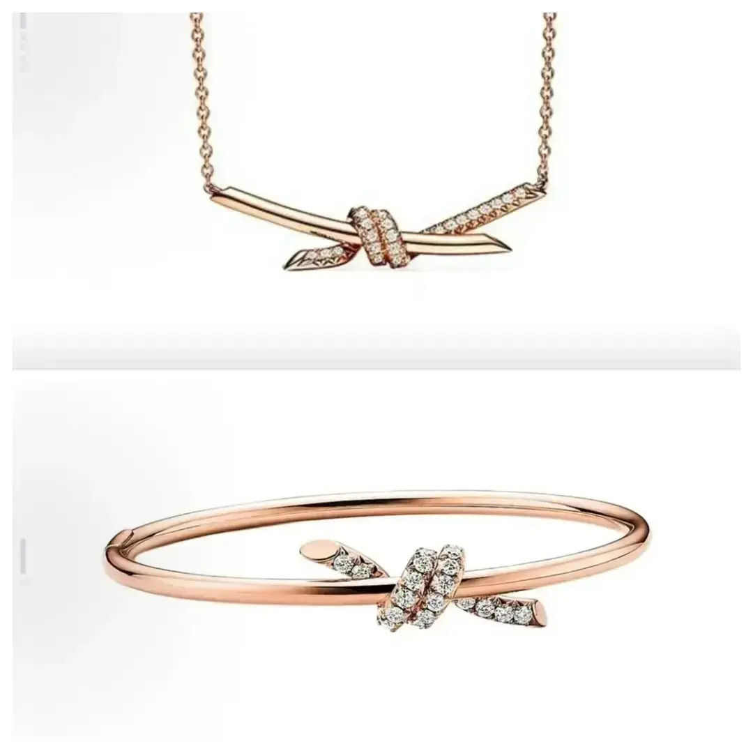 欧美风knot绳结带钻日韩甜美风手镯 项链