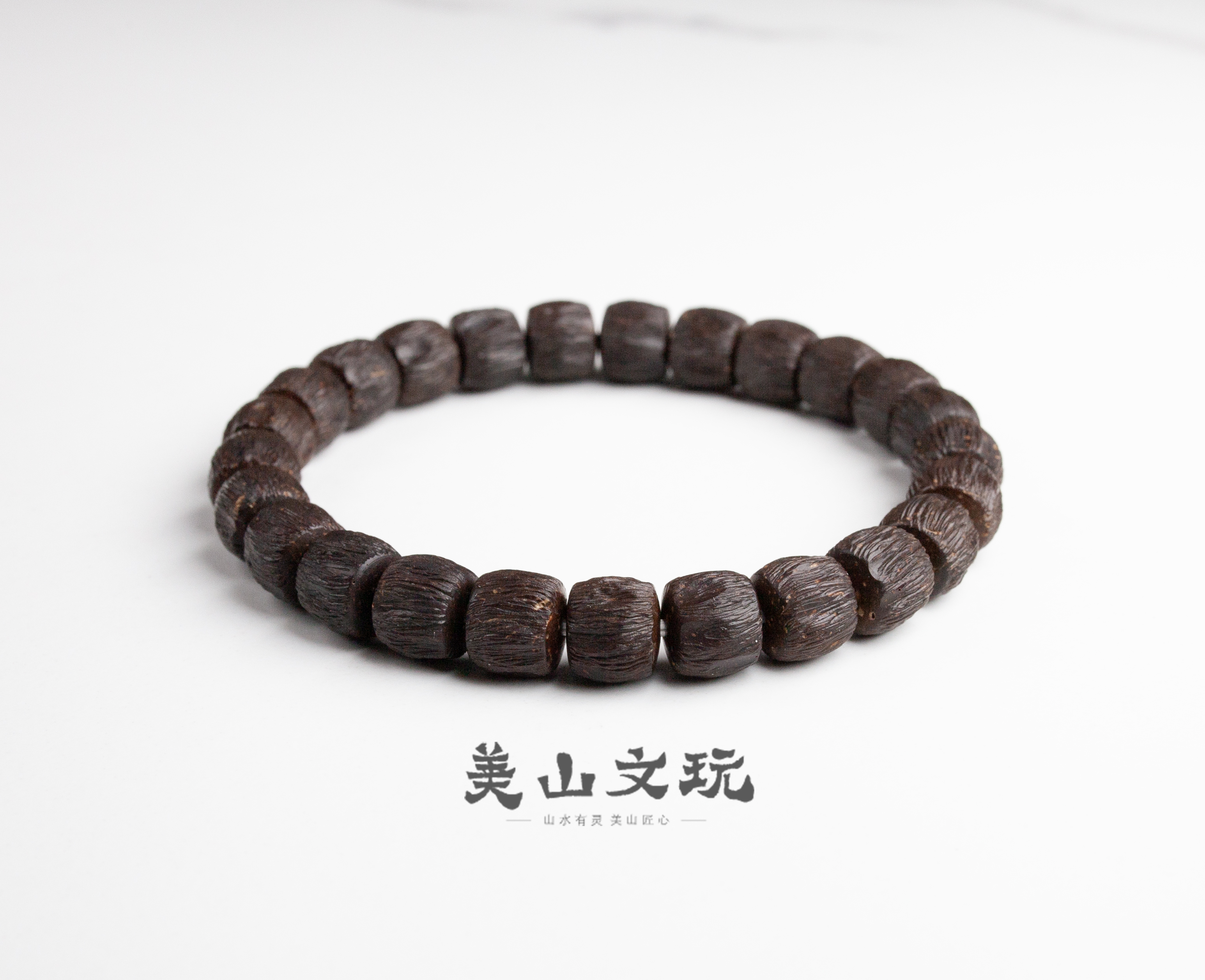 【9*8mm直切百香纹】手工雕刻原生态椰蒂手串