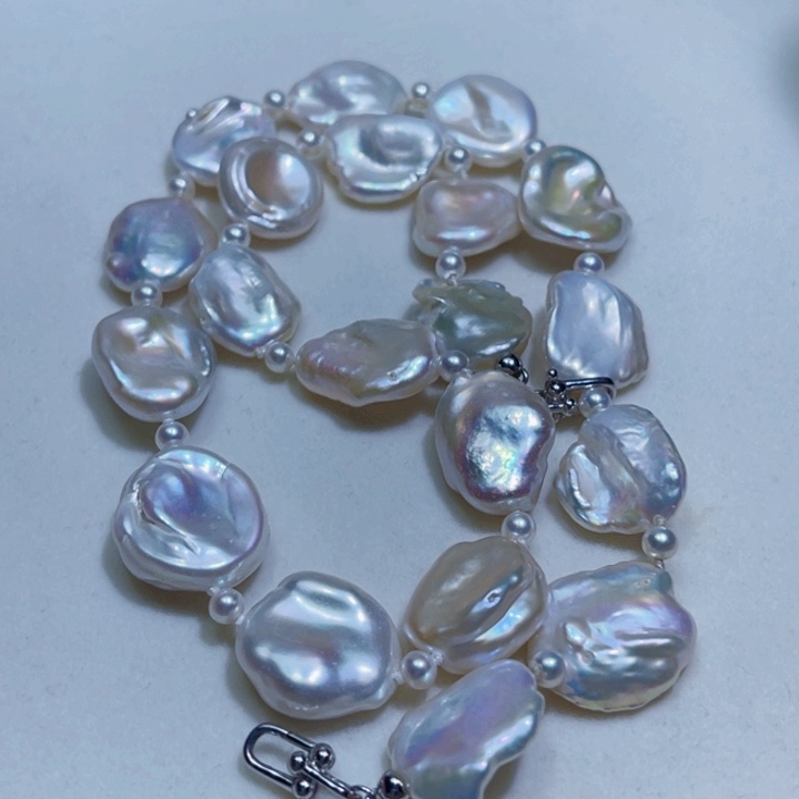 淡水珍珠银S925镶嵌颈饰