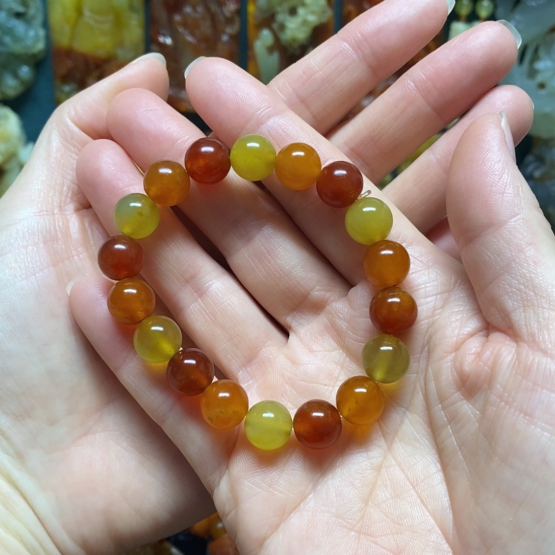 蛇纹石玉未镶嵌手链