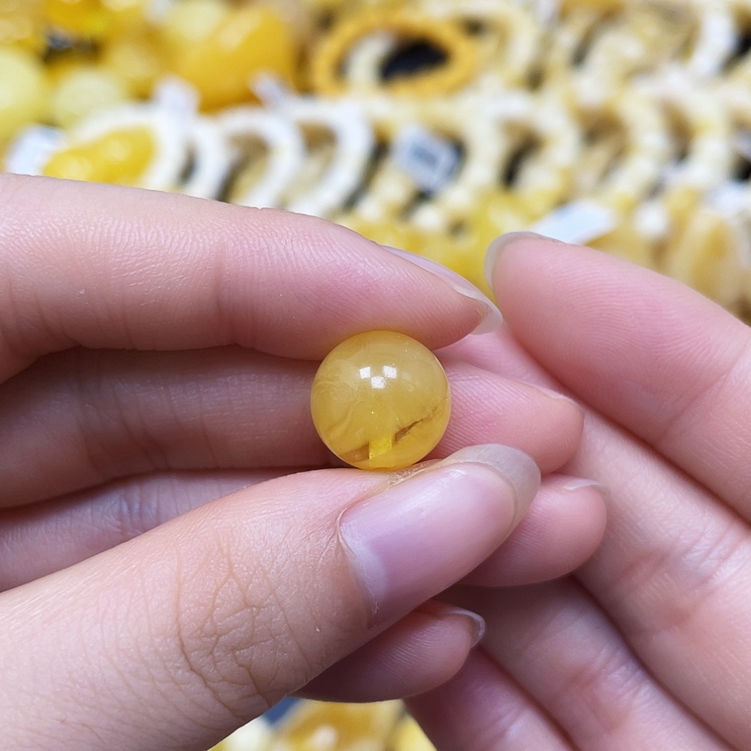 裸石蜜蜡未镶嵌圆珠12.1mm瑕