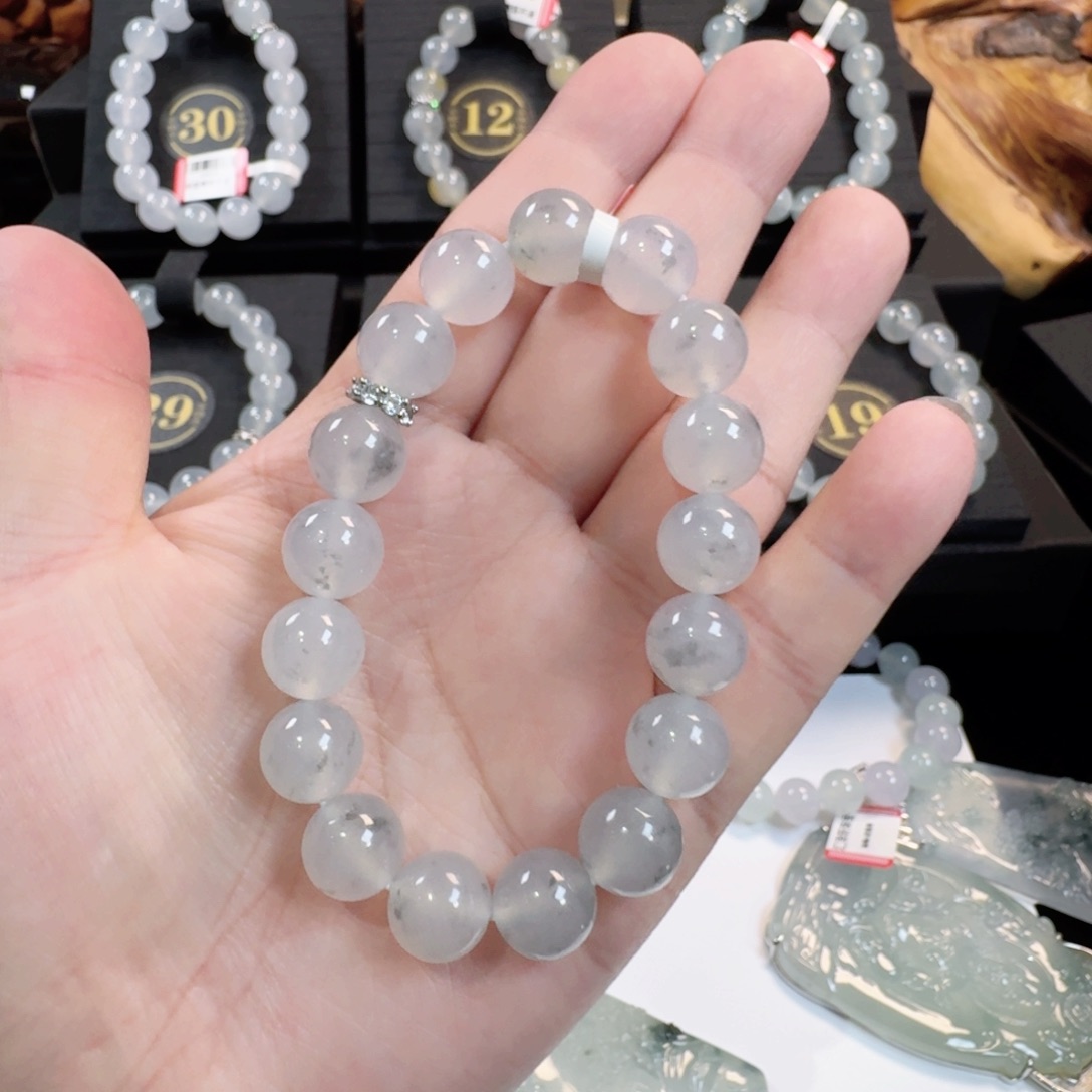 未镶嵌手串翡翠天然缅甸A货翡翠卡11+