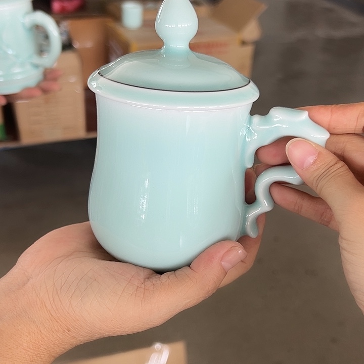 龙泉云间青瓷小米茶器