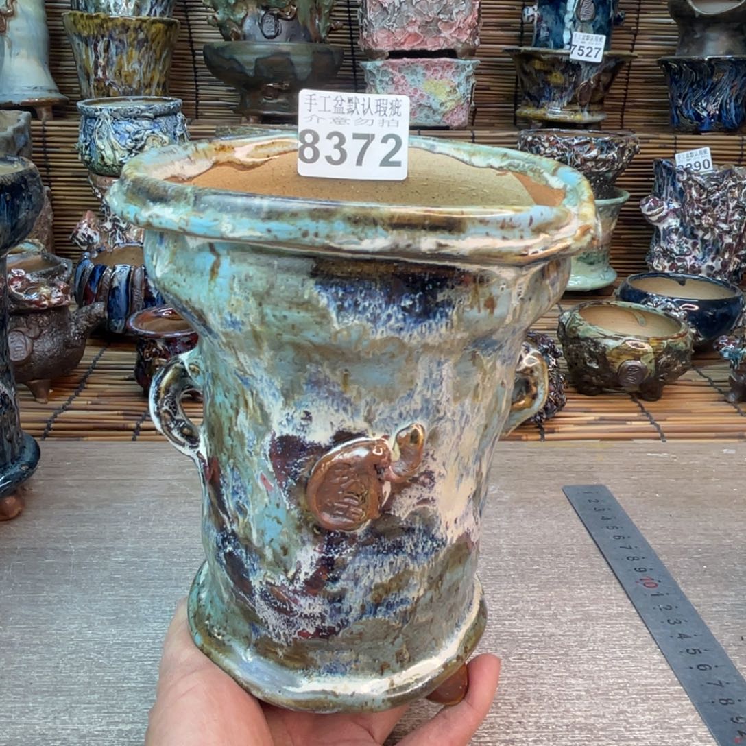 手工花盆默认瑕疵完美者勿拍