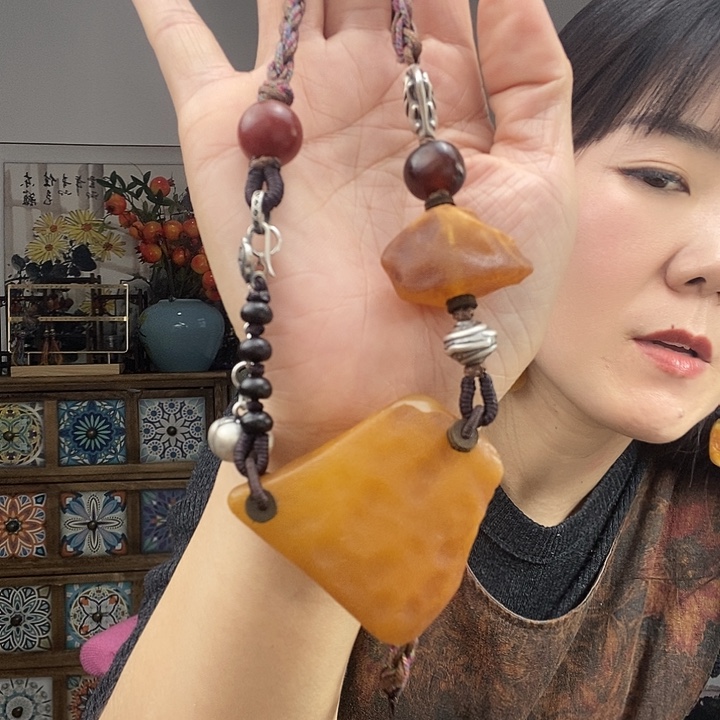 蜜蜡项链未镶嵌项链