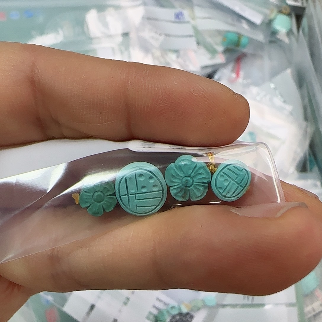 绿松石珠宝半成品未镶嵌