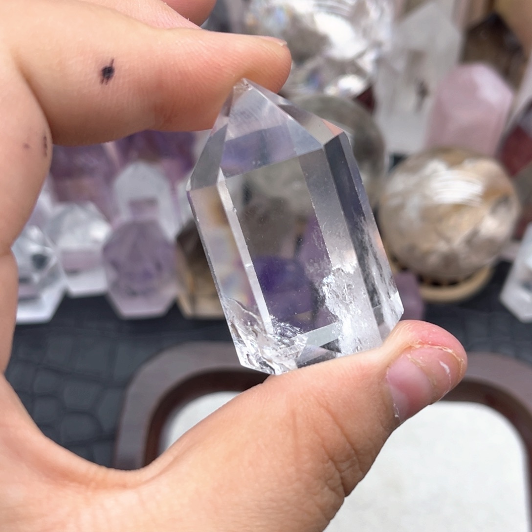 水晶珠宝半成品未镶嵌20 白水晶柱子
