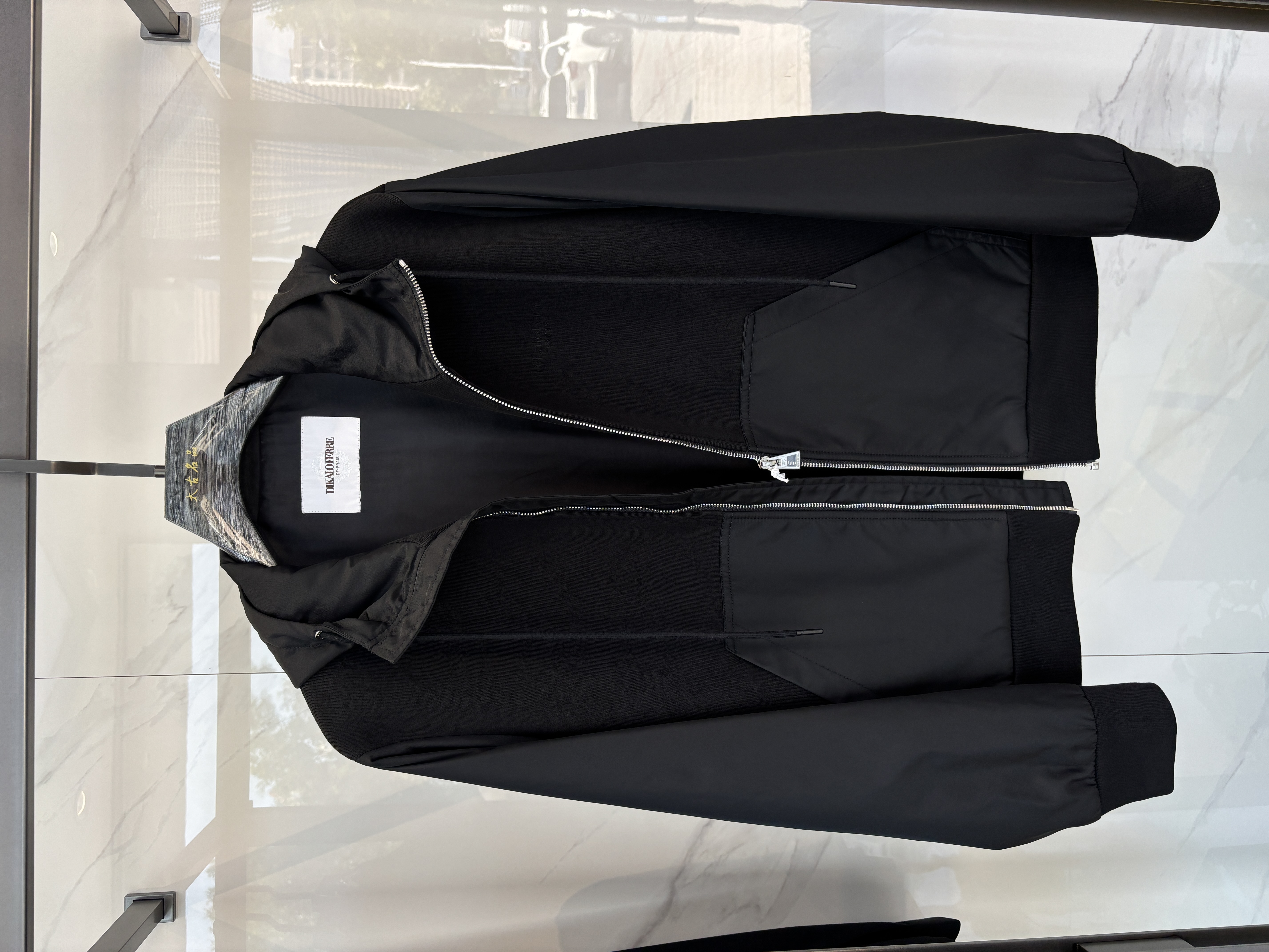 DIKALO FERRE/迪卡里奥 费雷休闲拼接男士外套连帽薄棉服秋季