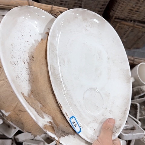 瓷片国营厂库存微瑕27厘米36