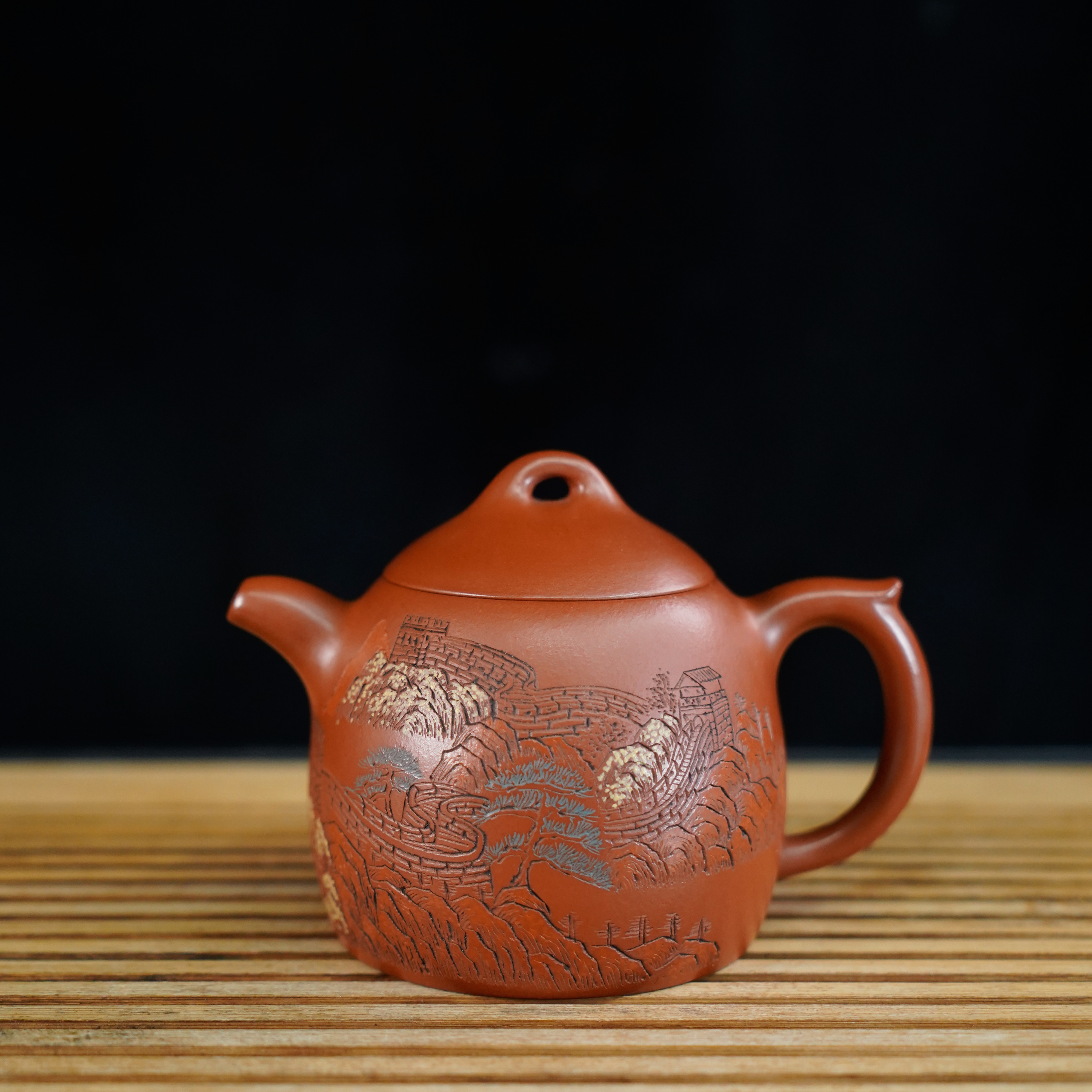 GSZS-6343  汪成林  宜兴手工紫砂 秦权（长城）