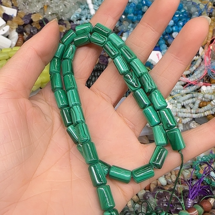 玛瑙/玉髓合金珠宝半成品打****话孔雀石管珠拍两84一条