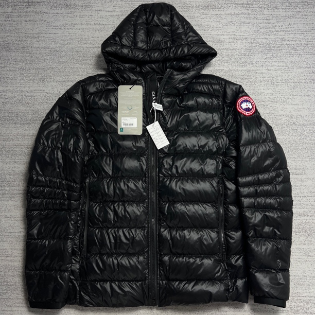 未使用 CANADA GOOSE 加拿大鹅 L 黑色Crofton轻量化连帽羽绒服