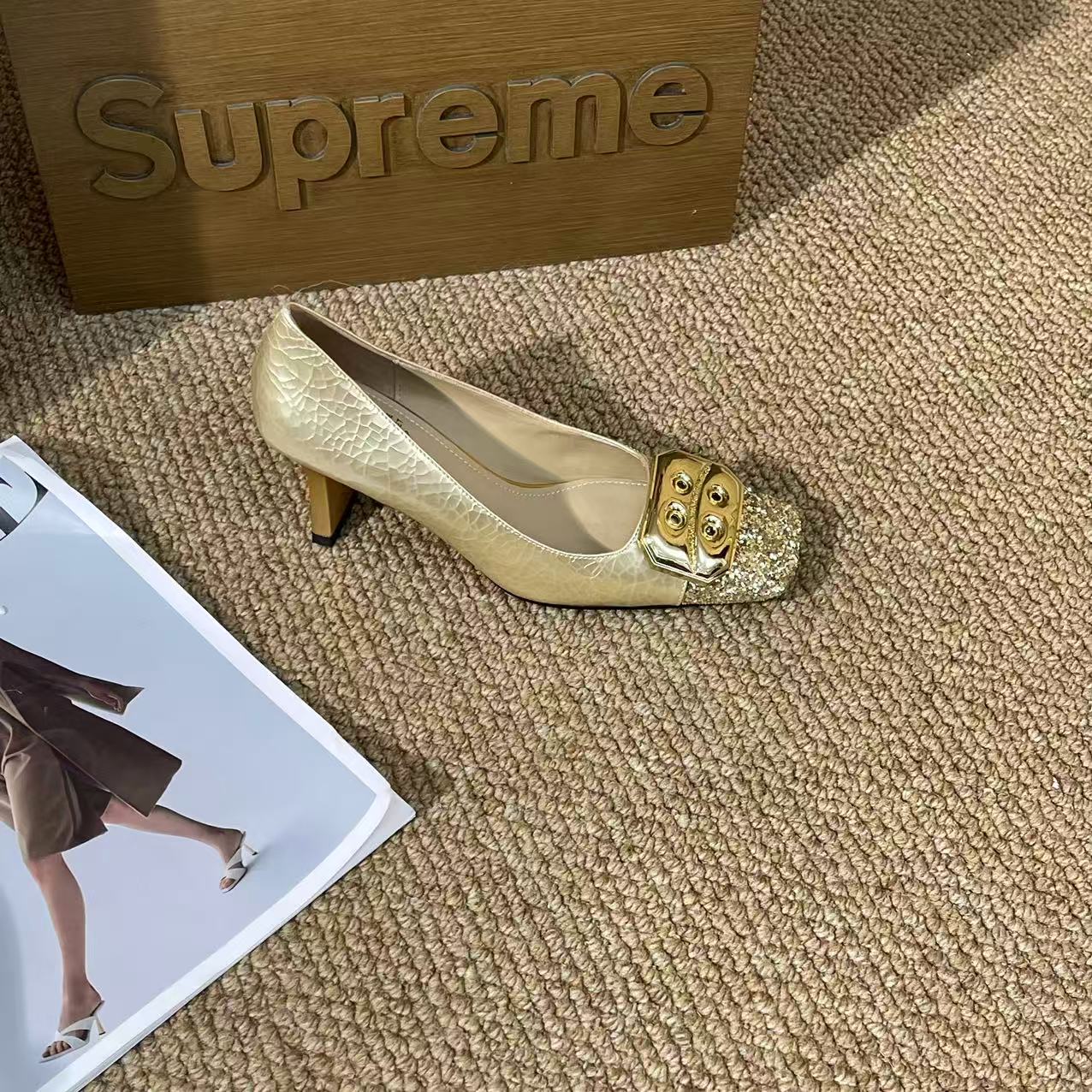 DJ时尚单鞋-A2959金色