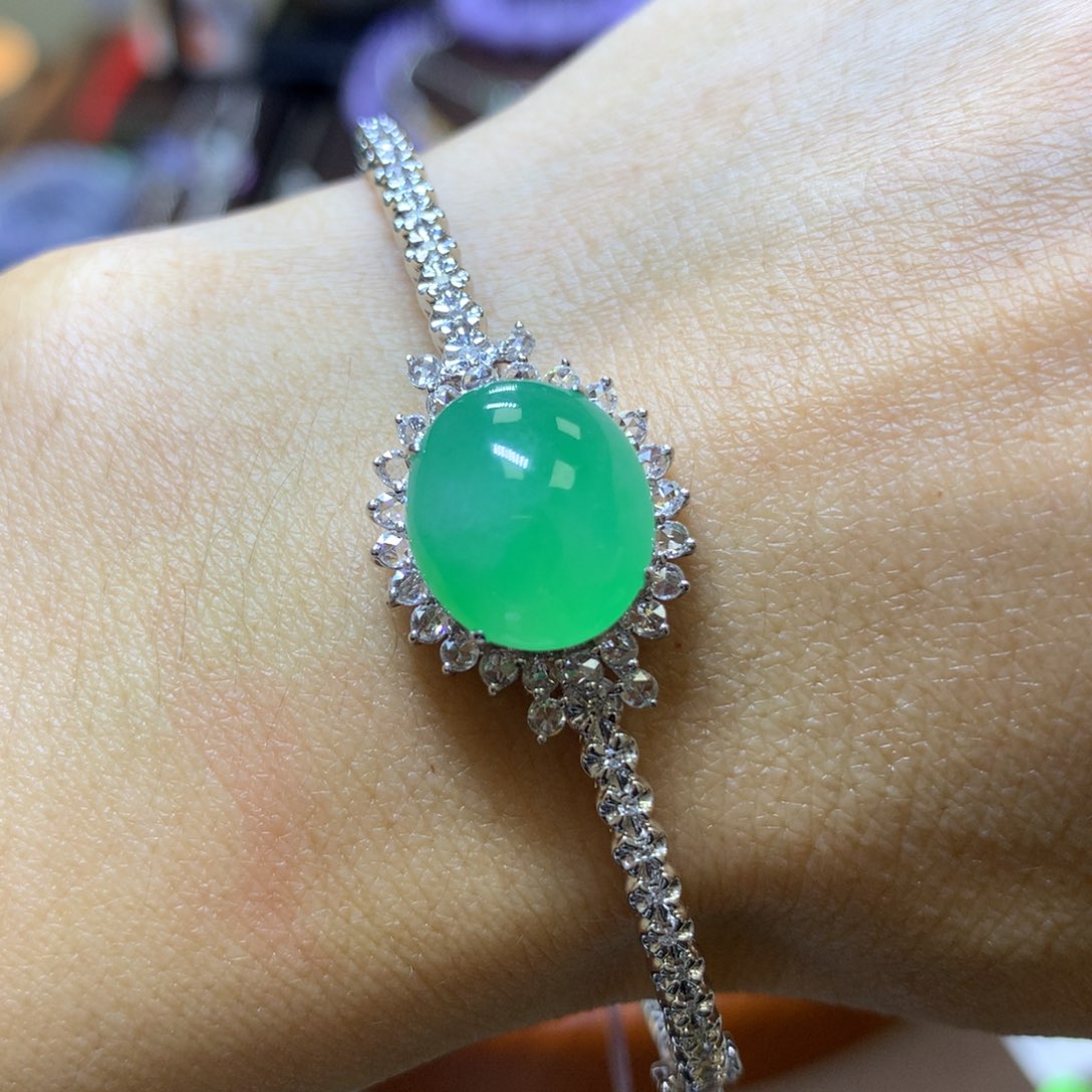 【闪购商品】翡翠颈饰18K金镶嵌 翡翠