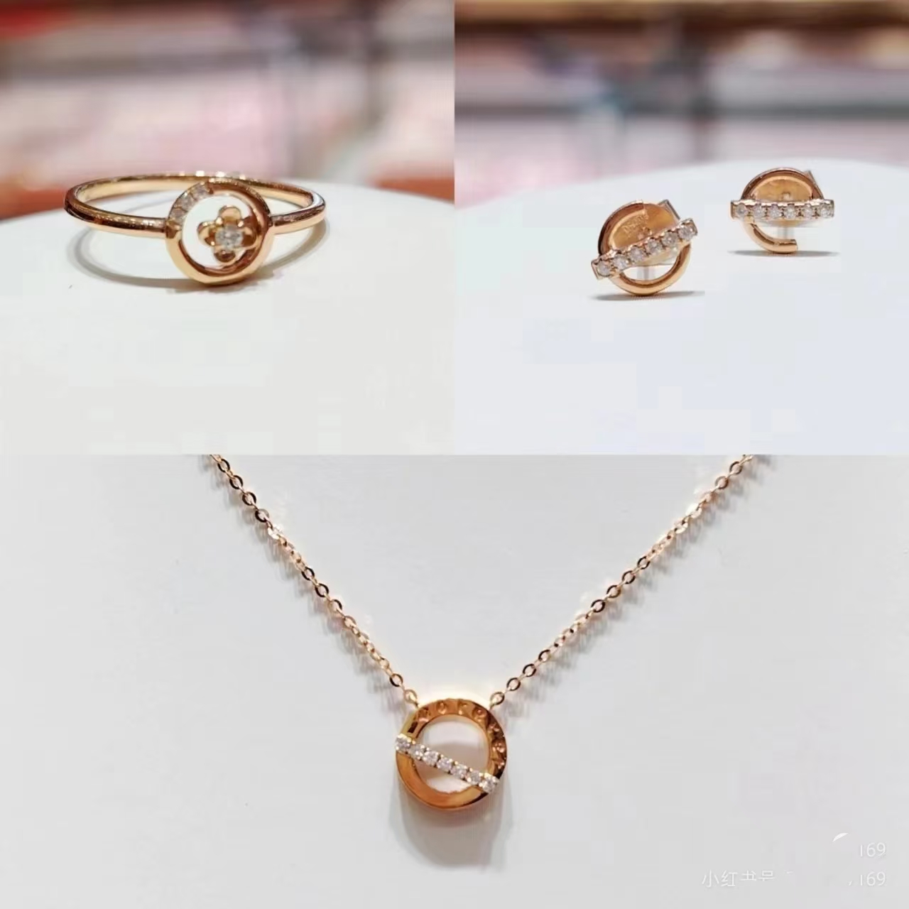 金AU750钻石项链