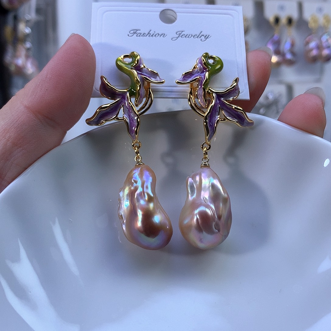 合金耳饰淡水珍珠福利4248有瑕