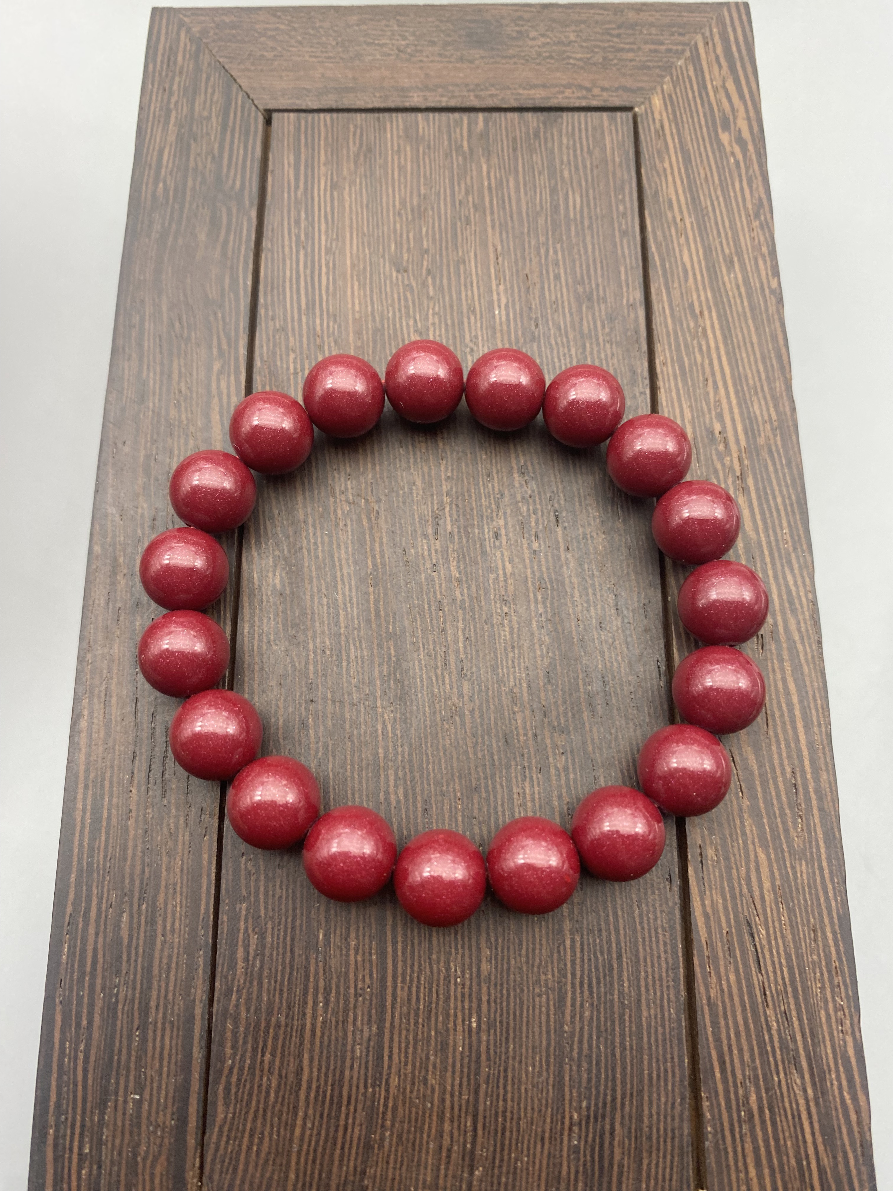 含辰砂工艺品GS314-经典紫色12mm素圈手串