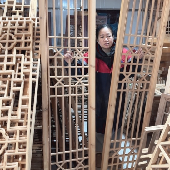 清***号香榧木一对特价包邮屏风