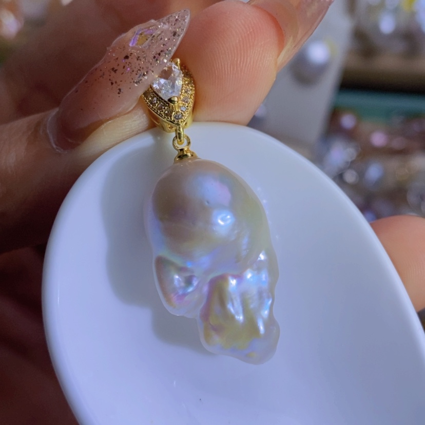 【闪购商品】淡水珍珠天然淡水珍珠（微瑕）合金