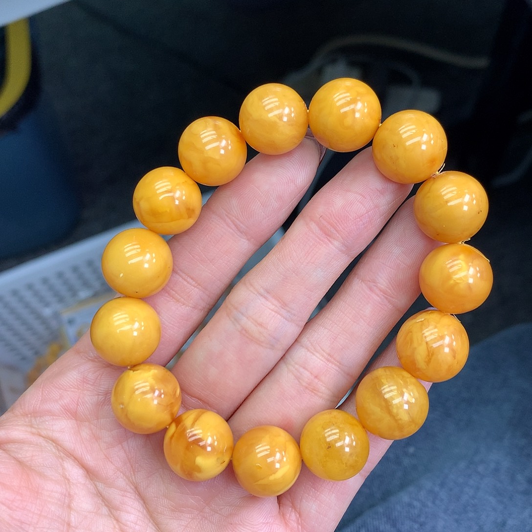 琥珀未镶嵌珠宝奇石14mm➕