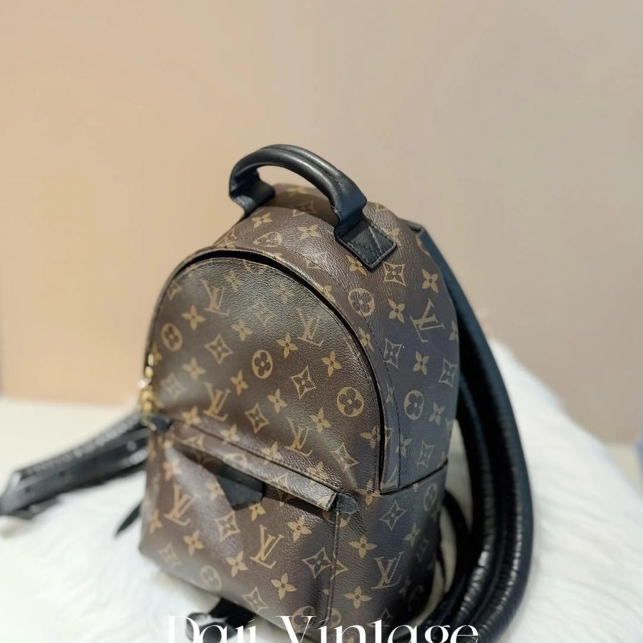 99新 LouisVuitton/路易威登 大吉中古/LVpalm老花棕色小号双肩包