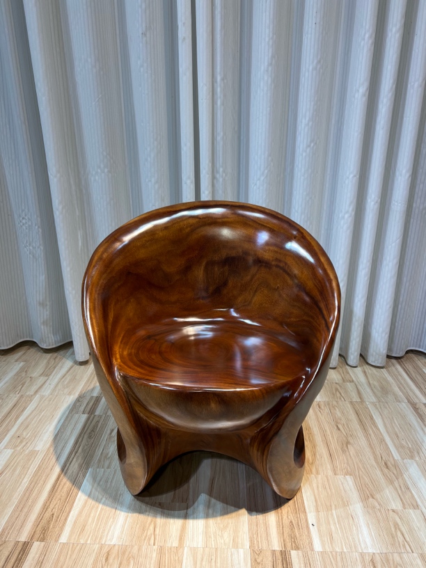 整体成型胡桃木主人椅65-50-40-73