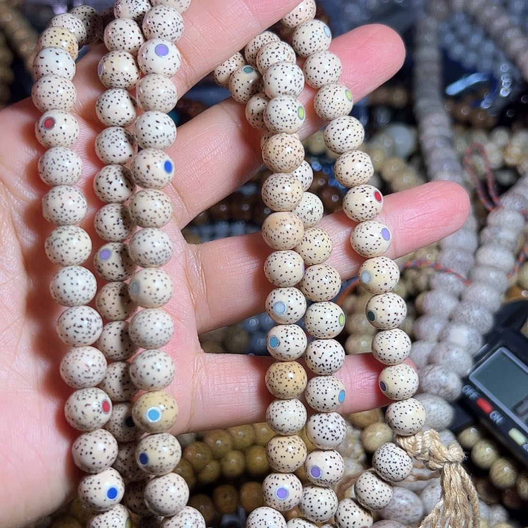 星月菩提手串星月菩提脱脂顺白