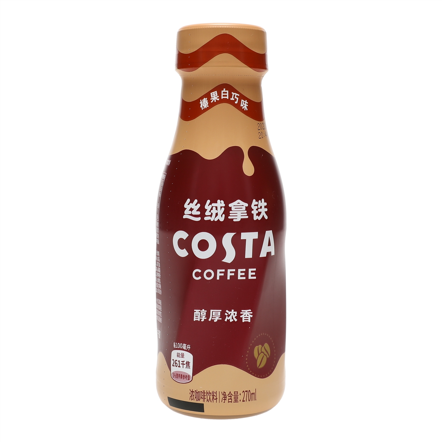 咖世家咖啡丝绒拿铁榛果白巧味 270ml