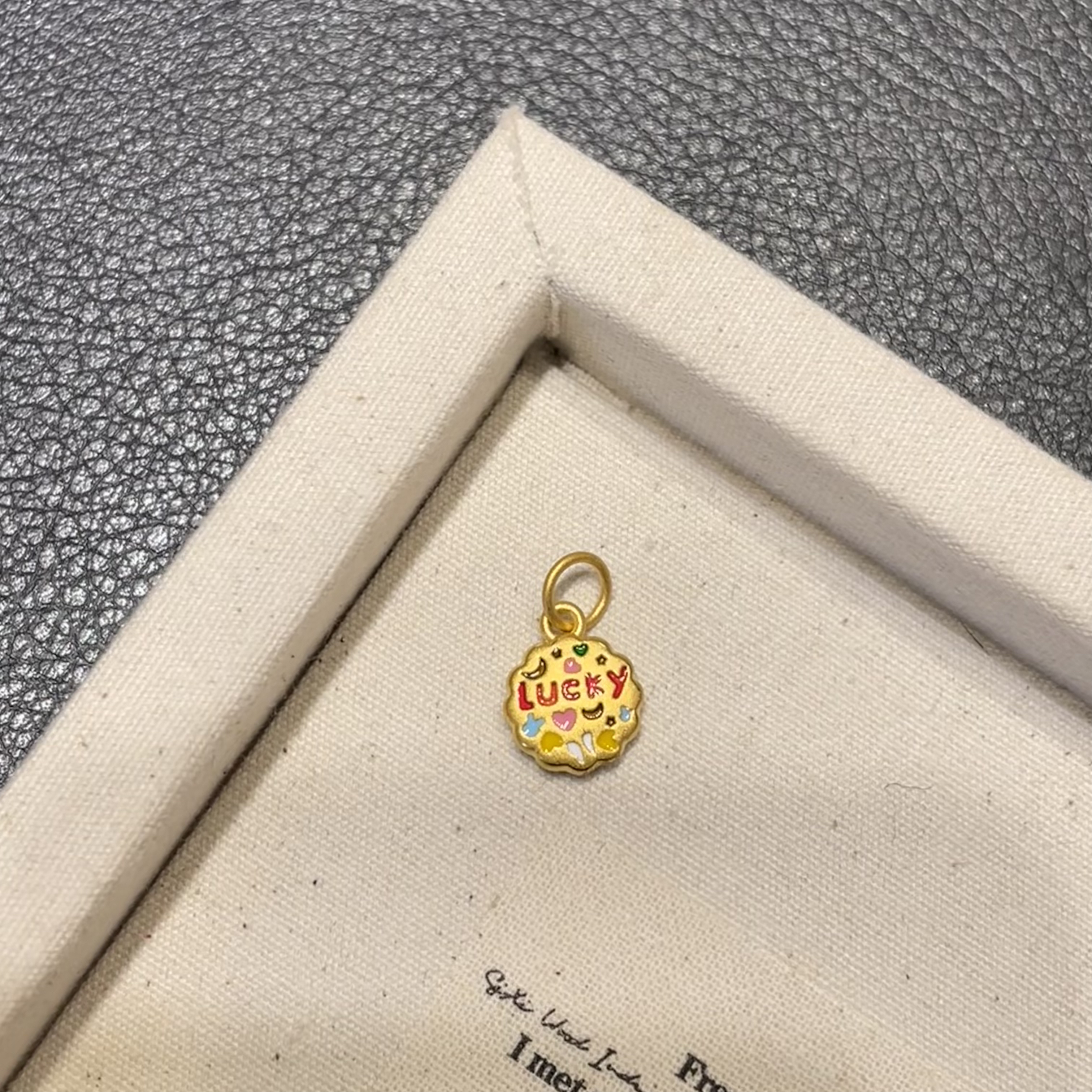 足金999幸运提溜吊坠小福牌精致美观寓意好