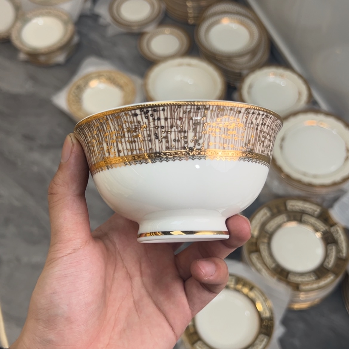 【闪购商品】瓷片美***帘4.75寸米饭碗六个一单