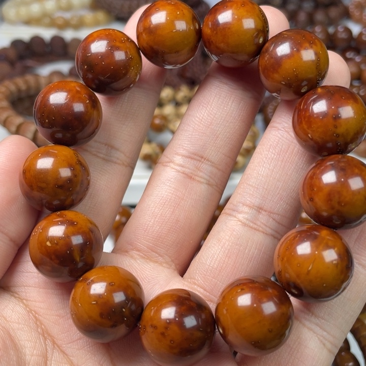 紫金鼠手串18尺寸练手款（明显反油/轻微黄白斑）