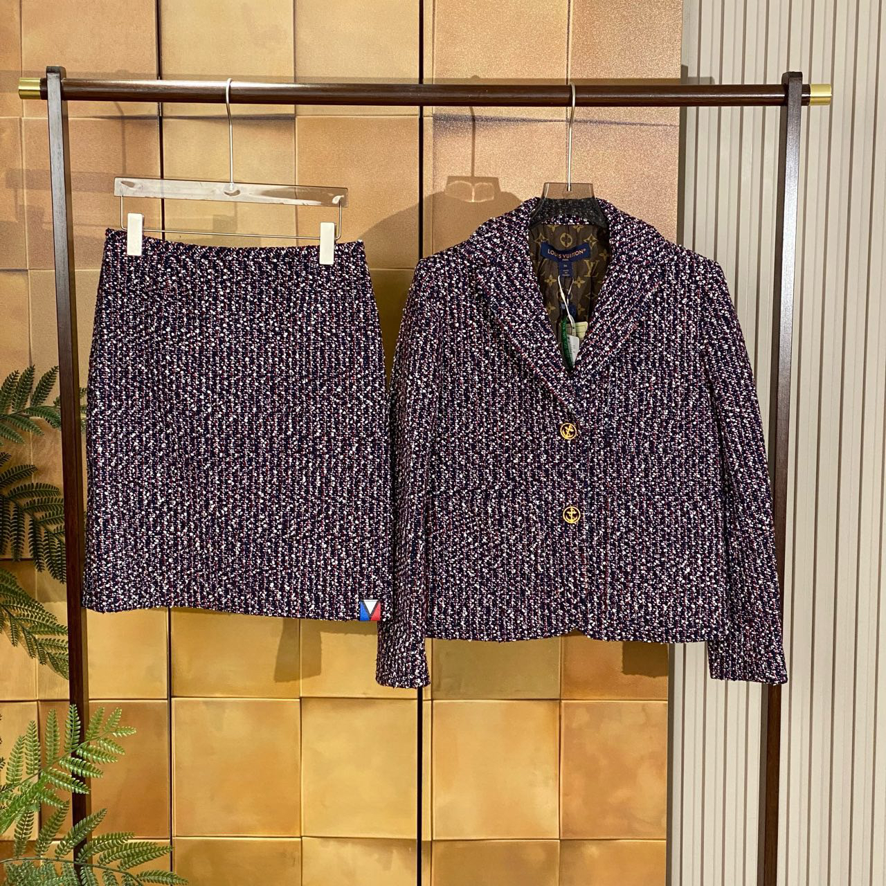 全新未使用 LouisVuitton/路易威登 老花满印西装外套/36码/26802