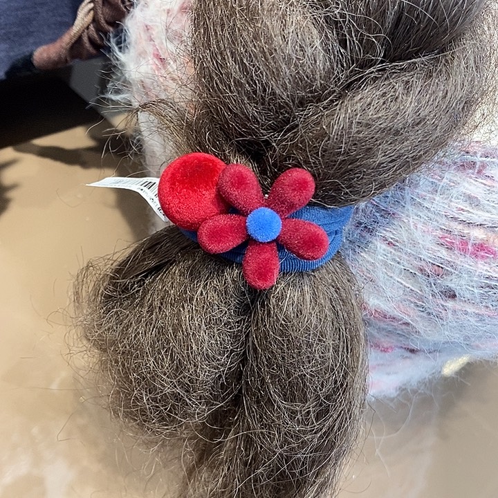 布艺铁合金花花发绳