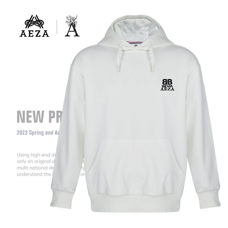 AEZA 刺绣战马连帽卫衣潮AET044H