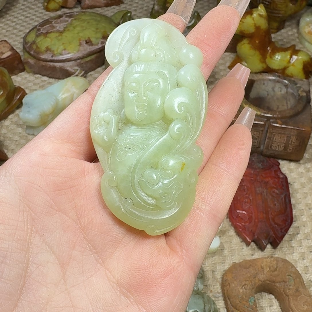 白玉菩提吊坠挂件