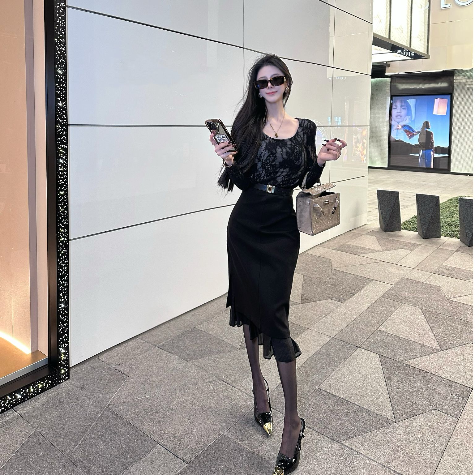 WANWAN原创 显瘦蕾丝半身裙JJQ5BSQ6472