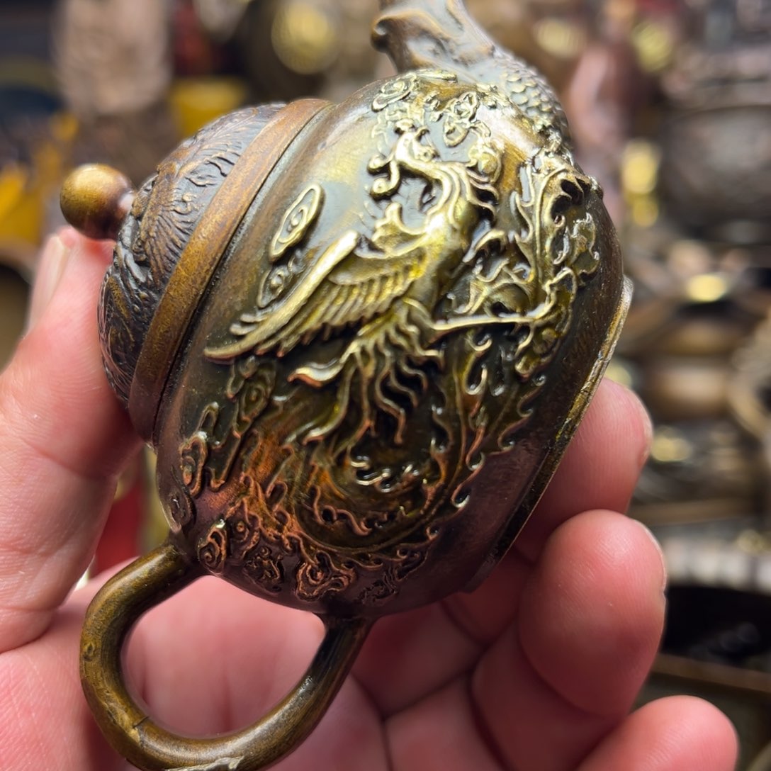 茶壶香炉铜器摆件