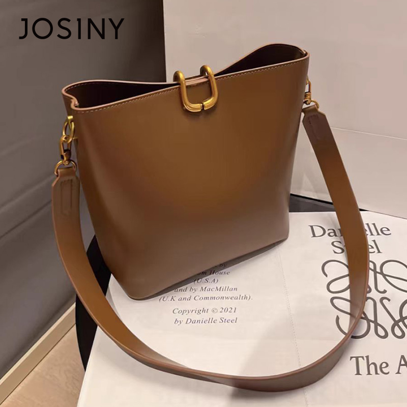 JOS1NY/卓诗尼真皮大容量水桶包女高级感腋下包洋气单肩斜挎包