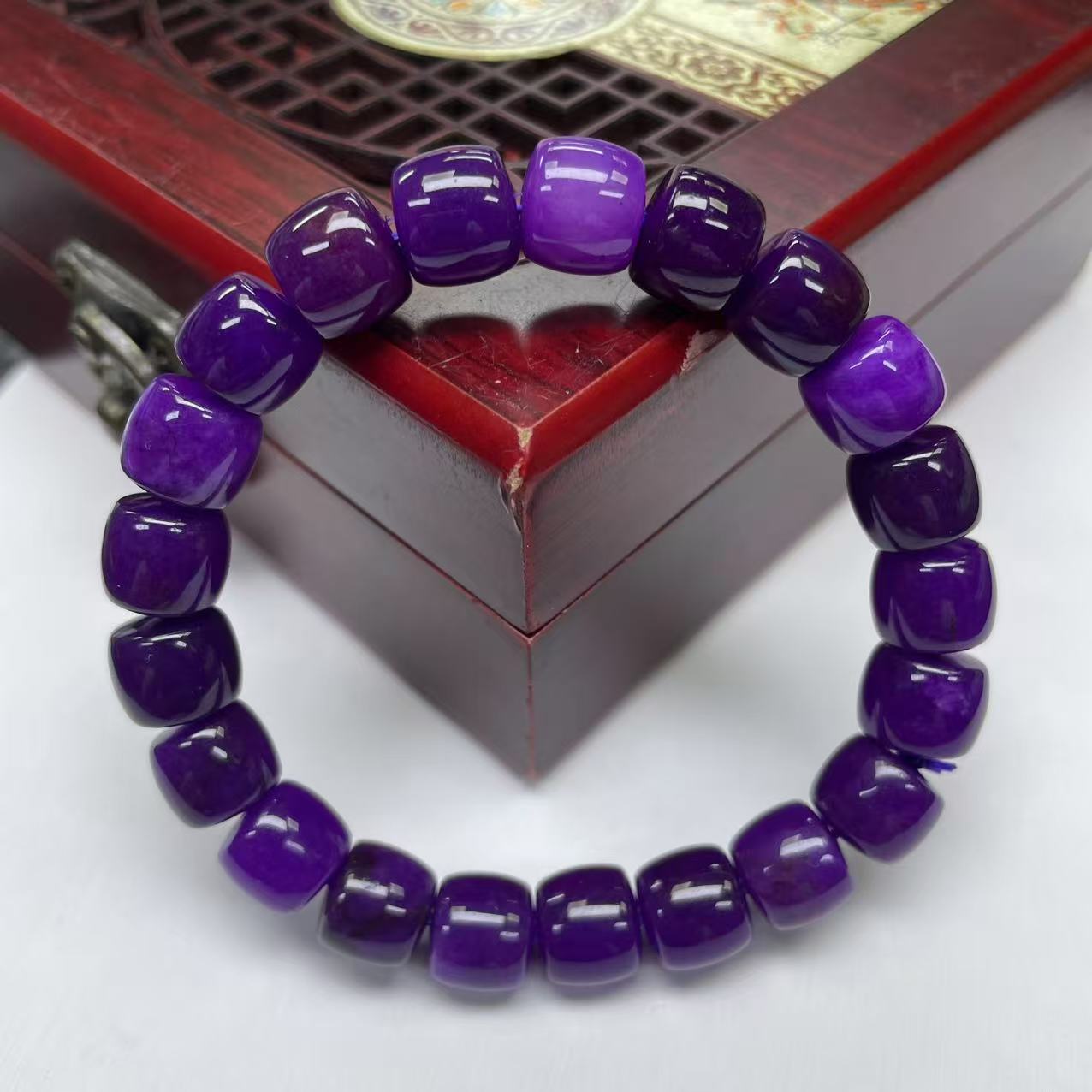 【大喜儿】深紫10m桶珠手链-12WQ1725