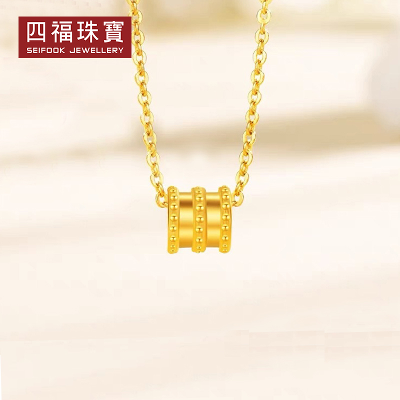 四福珠宝足金999气质小蛮腰黄金时尚轻奢款