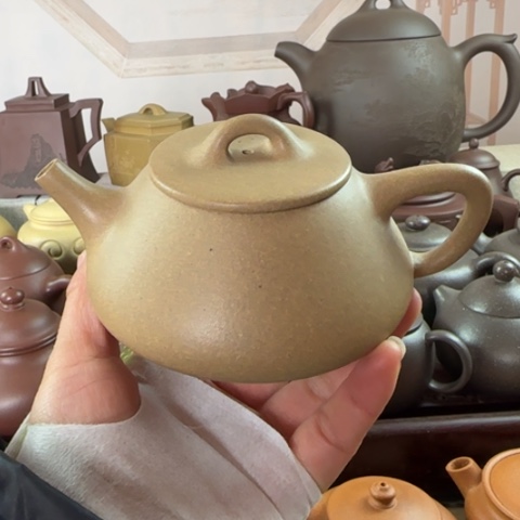 紫砂茶壶天*墨绿泥料220c c