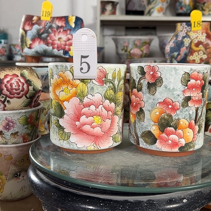 满38包邮 景德镇幸运花盆