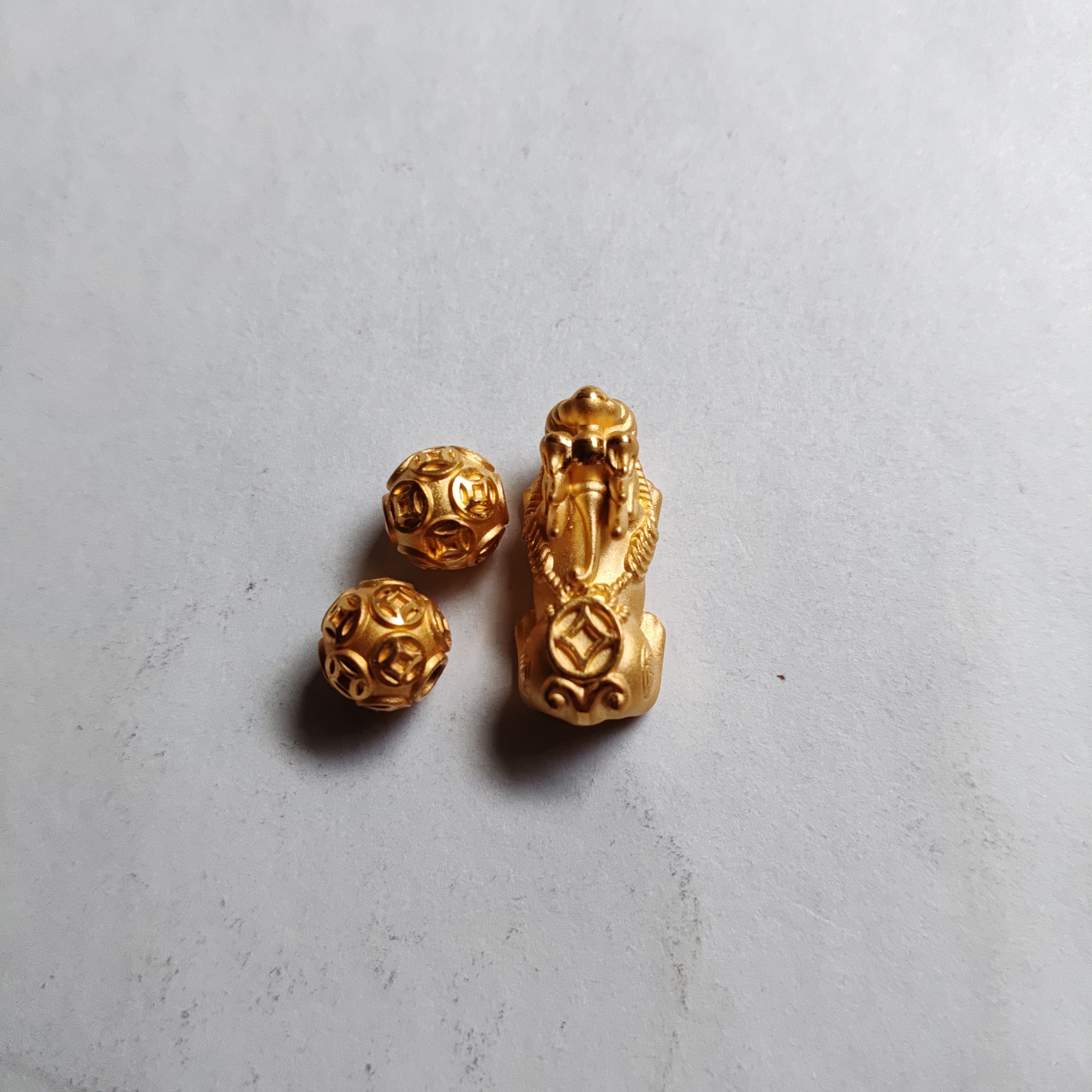 金元宝足金999貔貅珠子首饰