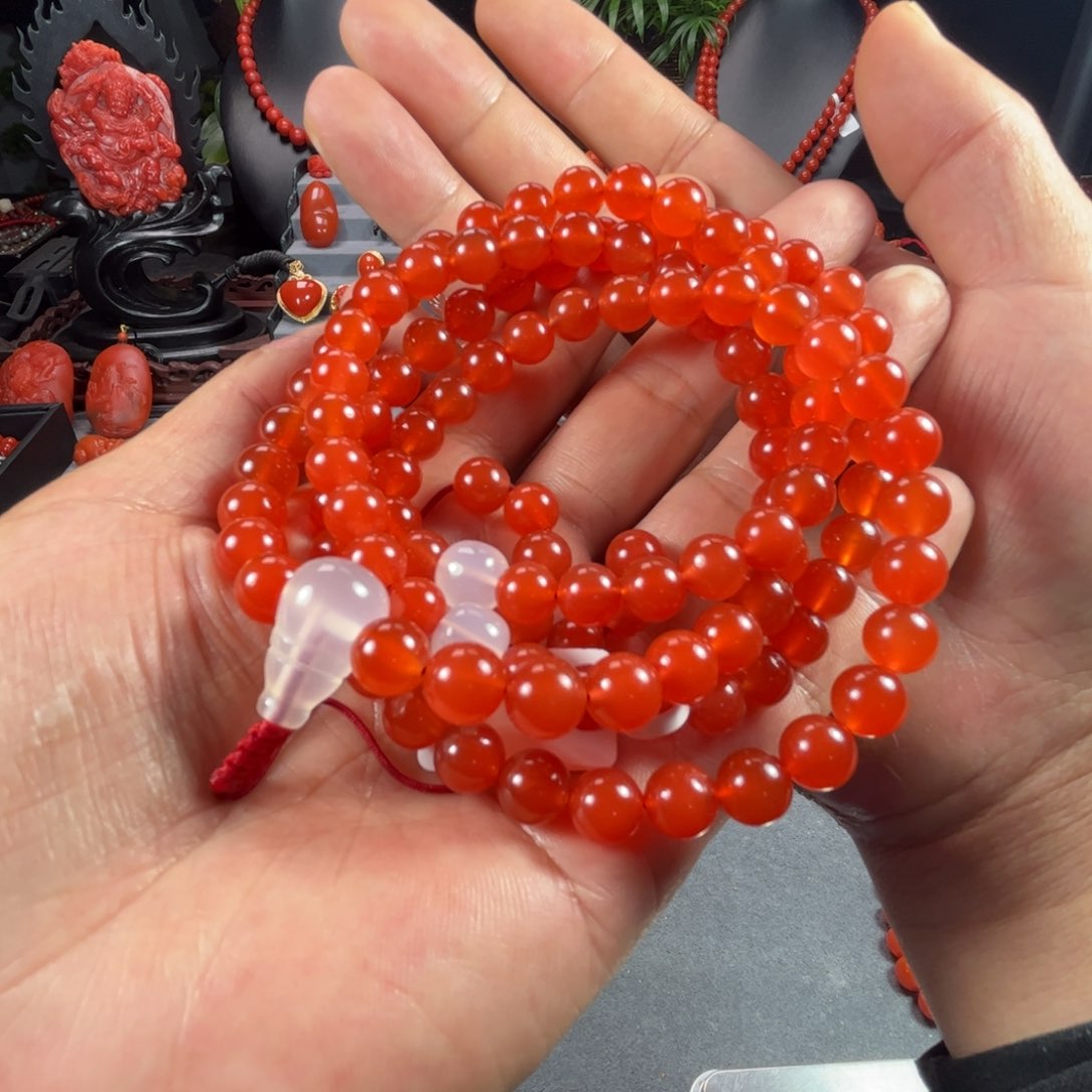 南红玛瑙手链未镶嵌荷**放