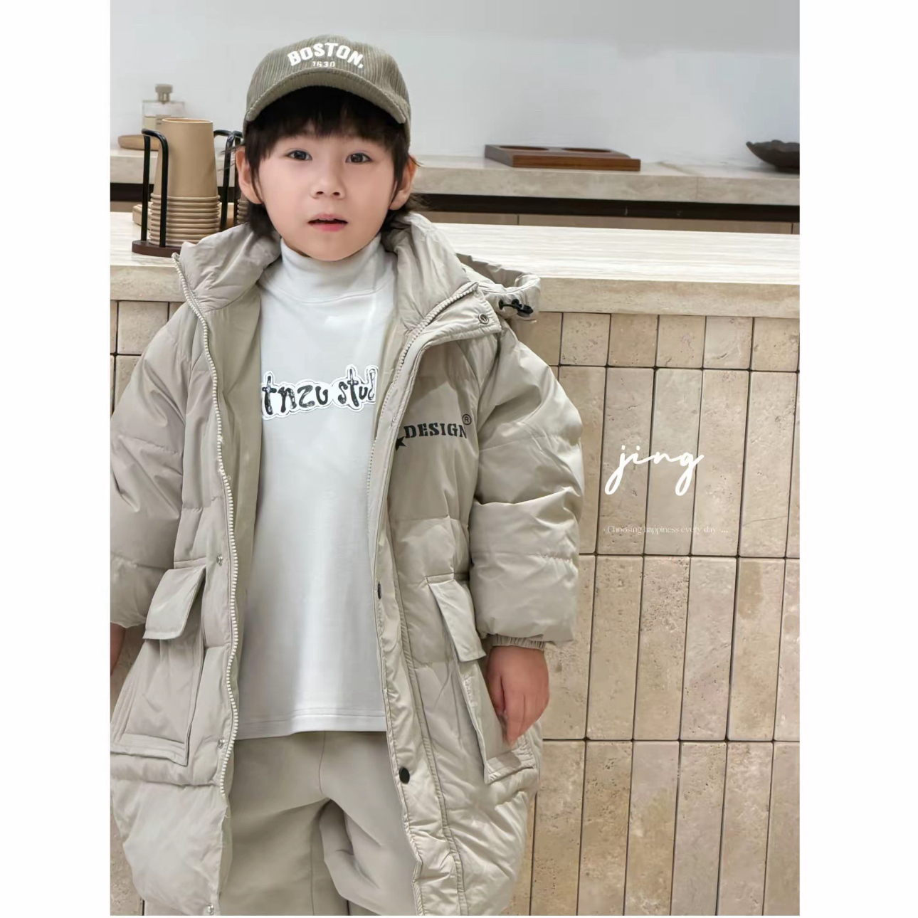 8825 中长款Y棉服