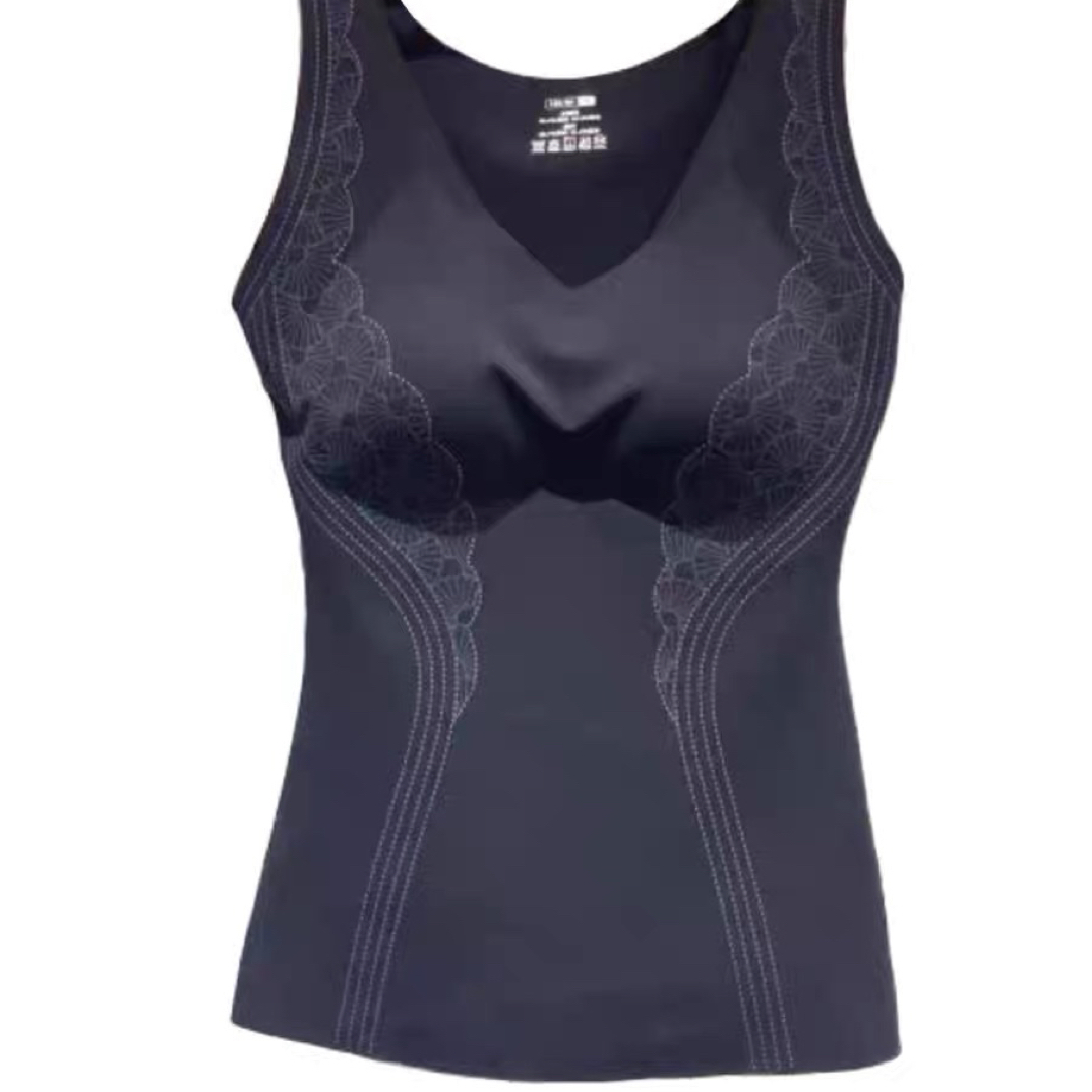 8872磨毛保暖无痕暖宫润肤免穿文胸提拉打底背心