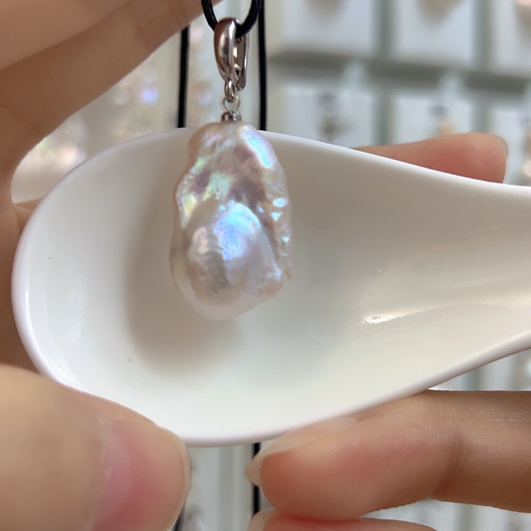 淡水珍珠颈饰银S925镶嵌